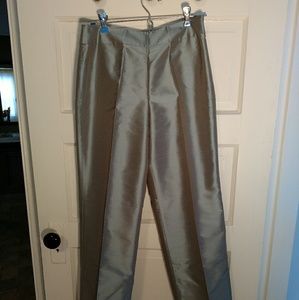 Talbots blue silk pants